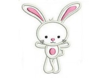 Stickserie Osterfreunde Hasi hüpf Appli